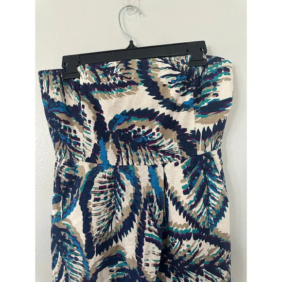 Banana Republic Strapless Silk Wrap Dress Sz 6 - Picture 2 of 3